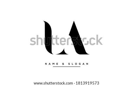 LA, AL Letters abstract Logo monogram