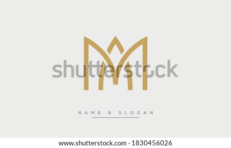  MA, AM Abstract Letters Logo Monogram Foto stock © 