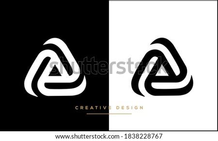 Alphabet Letter A, Alpha Logo Monogram Emblem