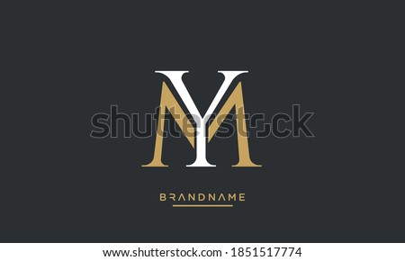 MY, YM, M, Y Abstract Letters Logo Emblem Monogram