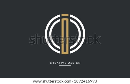 Alphabet Letters OI or IO Initial Logo Emblem Monogram