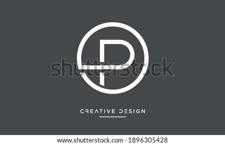 Alphabet Letters OP or PO Abstract Icon logo	 Foto stock © 