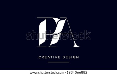 PA or AP Alphabet Letters Abstract Icon Logo Emblem Monogram