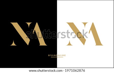 NA or AN abstract Letters Logo Emblem Monogram