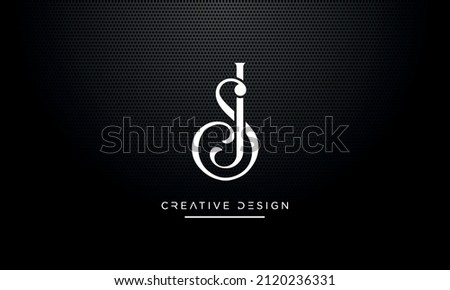 Modern abstract letter SJ, JS Luxury logo design. Minimal SJ, JS initial based icon vector	
