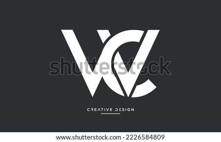 Alphabet letters Icon Logo WC or CW monogram	