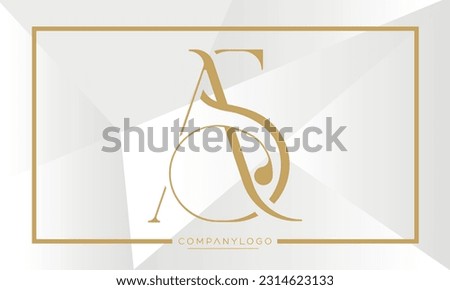 Alphabet letters AS or SA Logo Monogram Stok fotoğraf © 