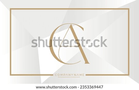CA or AC Alphabet Letters Modern Logo Monogram