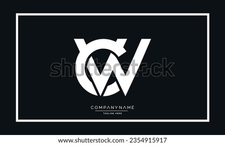 CW or WC Alphabet Letters Logo Monogram