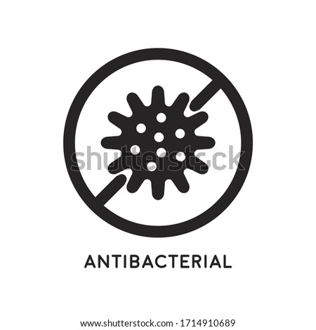 Antibacterial and antiviral defense. Germs and microbe icon. Vector illustration