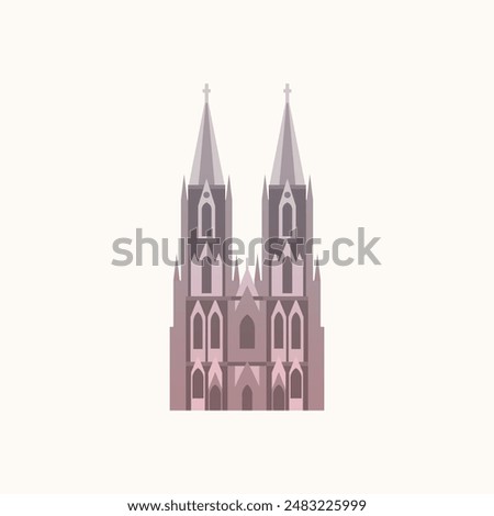 Image, Stock Photo Cologne church towers