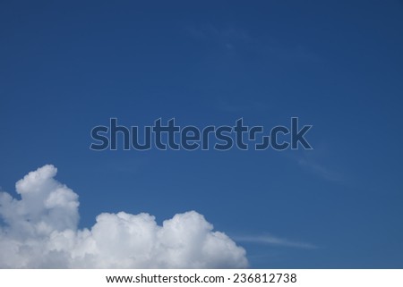 Clear blue sky with partial cloudy