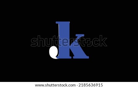 Alphabet letters Initials Monogram logo K' J'J' K 'J AND K Stock fotó © 