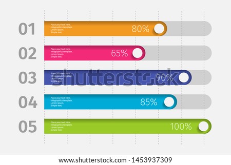 Modern colorful 3d chart, graph. Template for diagram, presentation and chart. Infographics elements. Vector illustration