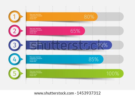 Modern colorful 3d chart, graph. Template for diagram, presentation and chart. Infographics elements. Vector illustration