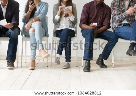 Similar – Image, Stock Photo Unrecognizable employee using professional tools for book making