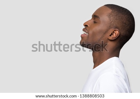 Similar – Image, Stock Photo Calm black man in sunglasses in city