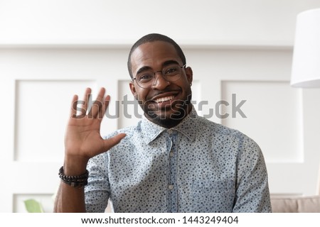 Similar – Image, Stock Photo Calm black man in sunglasses in city