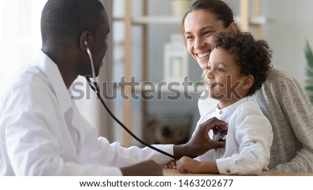 Similar – Image, Stock Photo Cute small boy doing faces in his free time by the river