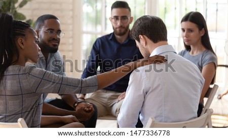 Similar – Image, Stock Photo Anonymous businessman working on the compute in city