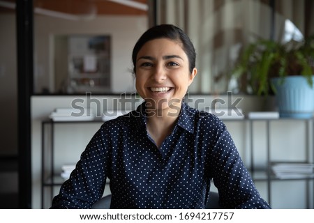 Similar – Image, Stock Photo Positive ethnic woman with cup of coffee browsing smartphone at home