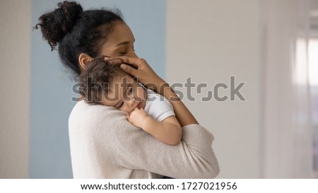 Similar – Image, Stock Photo Tender black woman with blooming branches in park