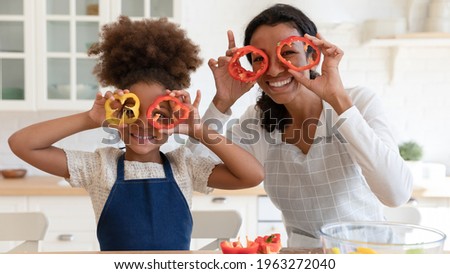 Similar – Image, Stock Photo Little girl having fun in field