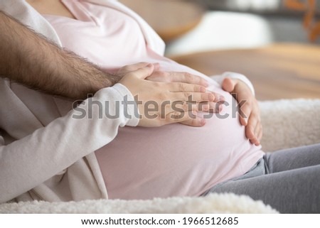 Similar – Image, Stock Photo Crop multiracial couple touching index fingers