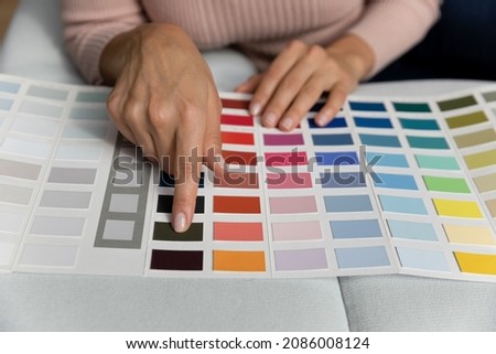 Similar – Image, Stock Photo Crop woman creating decoration in workshop