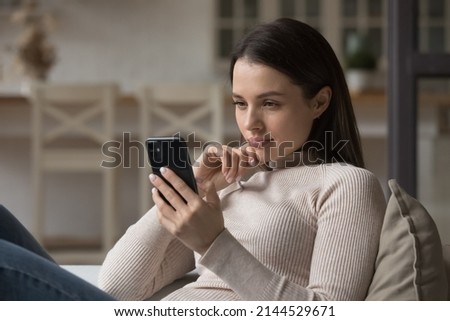 Similar – Image, Stock Photo Pensive Young Woman sitting on the floor