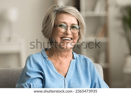 Similar – Image, Stock Photo Portrait of an elderly woman  at home