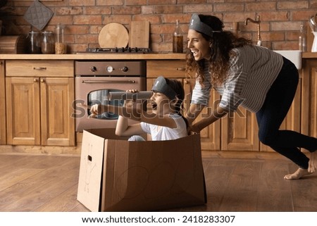 Similar – Image, Stock Photo Woman pretending to play the guitar