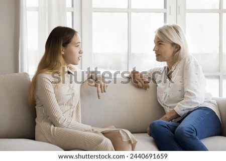 Image, Stock Photo Child happy between two dogs