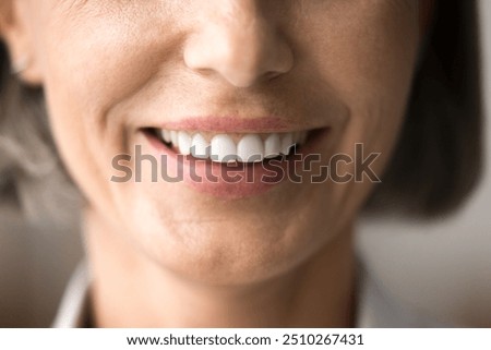 Similar – Image, Stock Photo Closeup of a denture