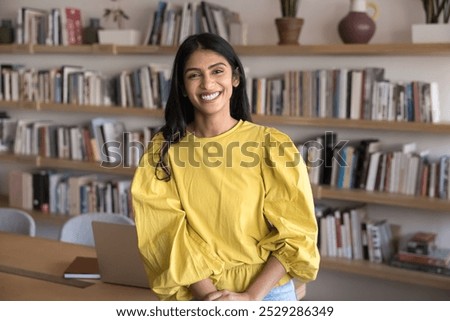 Similar – Image, Stock Photo Smart businesswoman at table in outside cafe