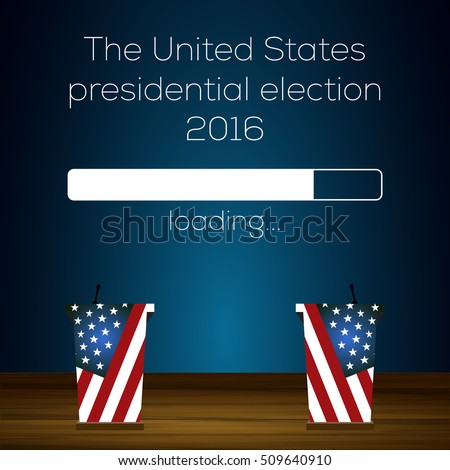 Last minute illustration before election starts.
The united states presidential election loading.