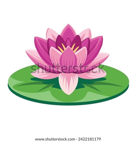 Lotus flower icon. Cartoon illustration of lotus flower vector icon for web