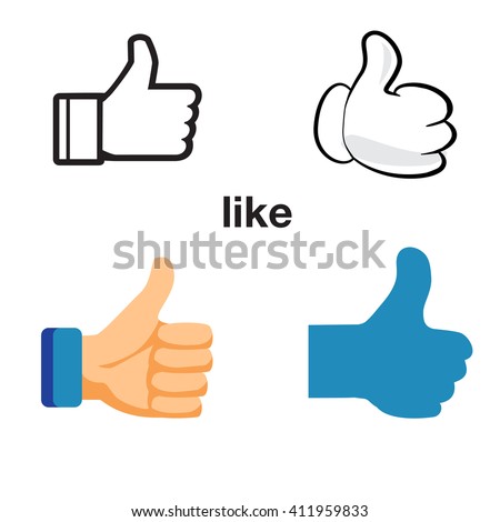 Design thumbs up icon. Like icon vector