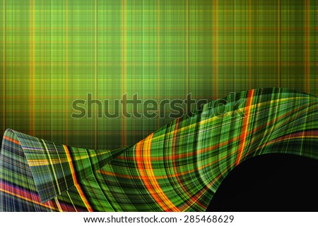 green checkered background with wavy stripes
