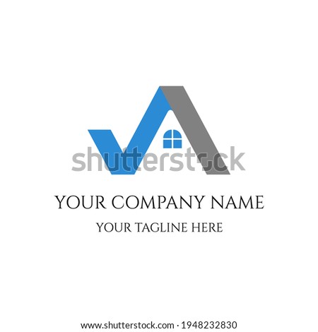 This is real estate logo with letter A. it is minimal and creative