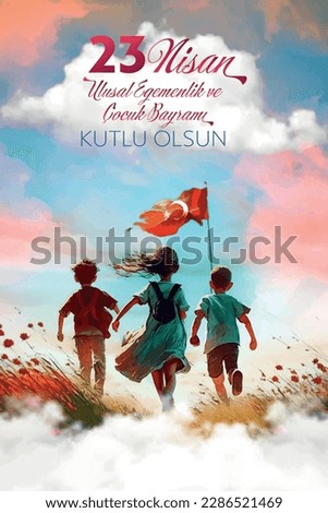 In the visual that reflects the April 23 National Sovereignty and Children's Day celebrations. Translation: 