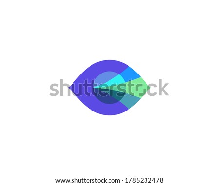 Abstract colorful eye sight logo design vector template.Creative ophthalmology vision sight logotype concept icon isolated on white background.