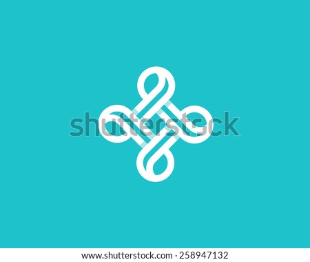 Abstract modern team company logo design. Media app relations vector icon. 