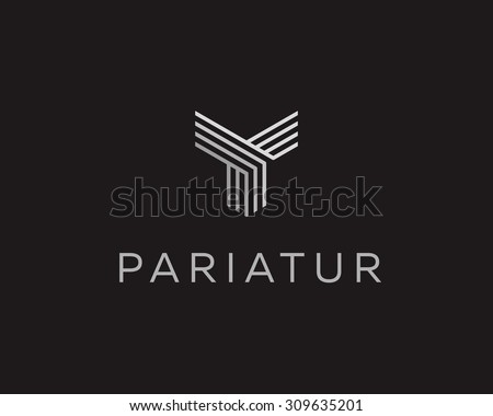 Abstract universal premium logo design. Creative line symbol.