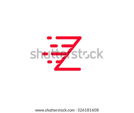 Abstract letter Z logo design template.  Dynamic unusual line font. Universal fast speed fire moving water quick energy drop icon symbol mark.