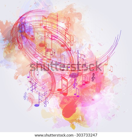 illustration abstract music background