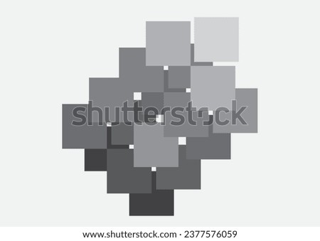 The abstract foursquare texture background in grey color