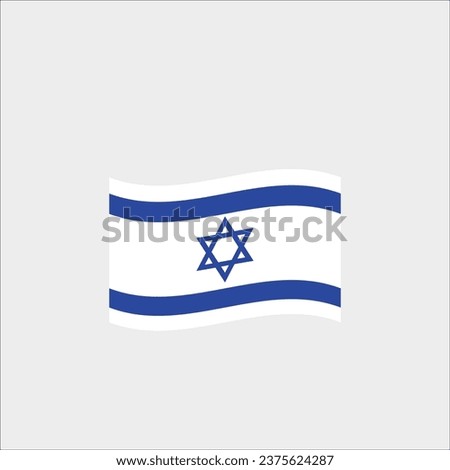 Israel flag icon vector illustration