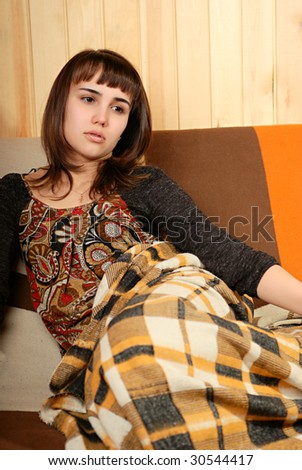 Young European woman in depression