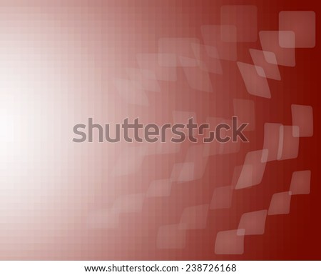 Abstract background for brochure, catalog, book cover or background for website in a bright red color with abstract squares floating in nothingness.